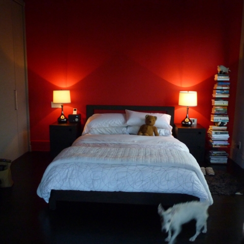 Red Bedroom wall